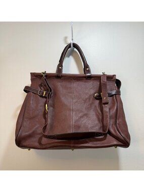 Valero Texas Open Golf Classic Logo Brown Weekender Bag LARGE VINTAGE